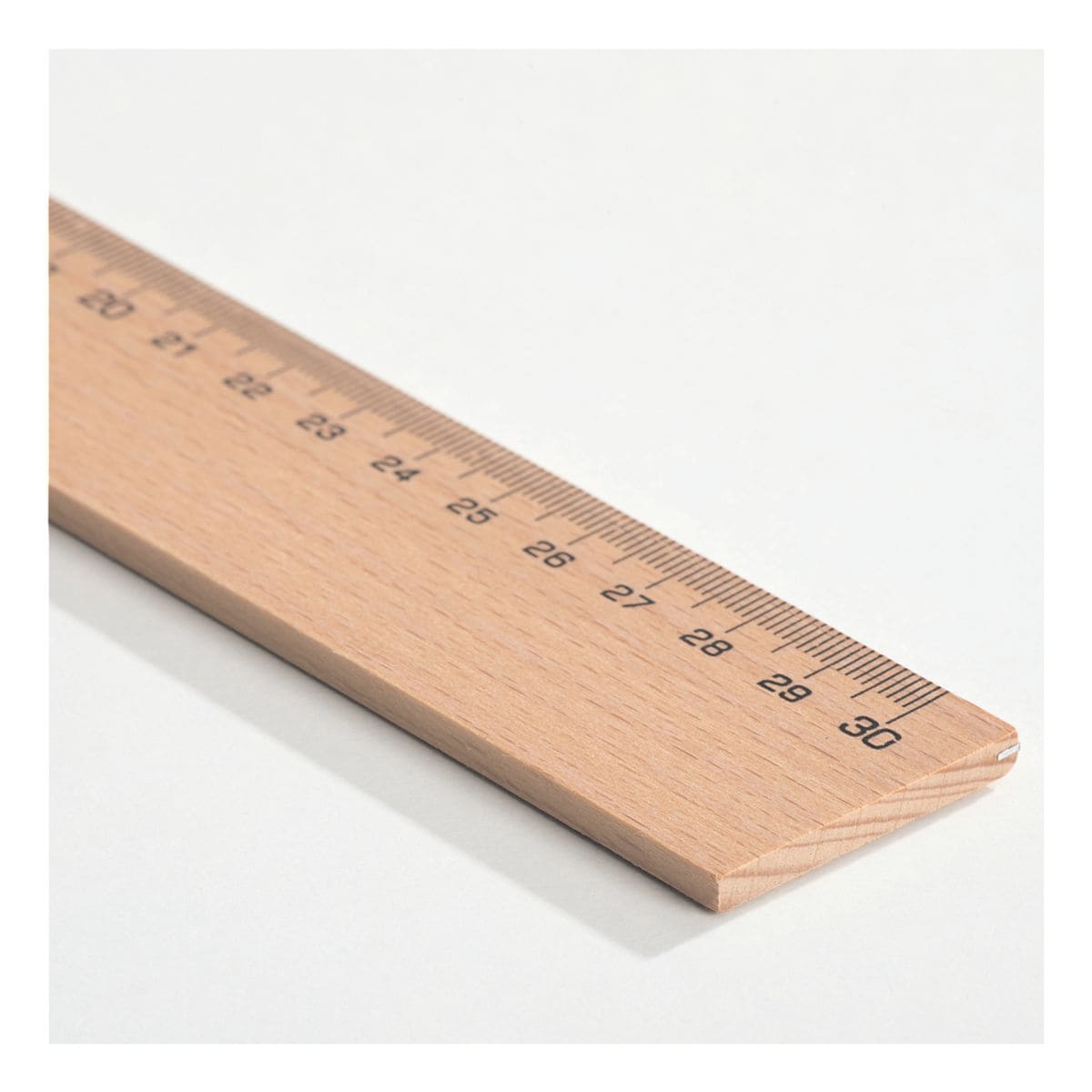 TSI Holzlineal mit Metallkante 30 cm