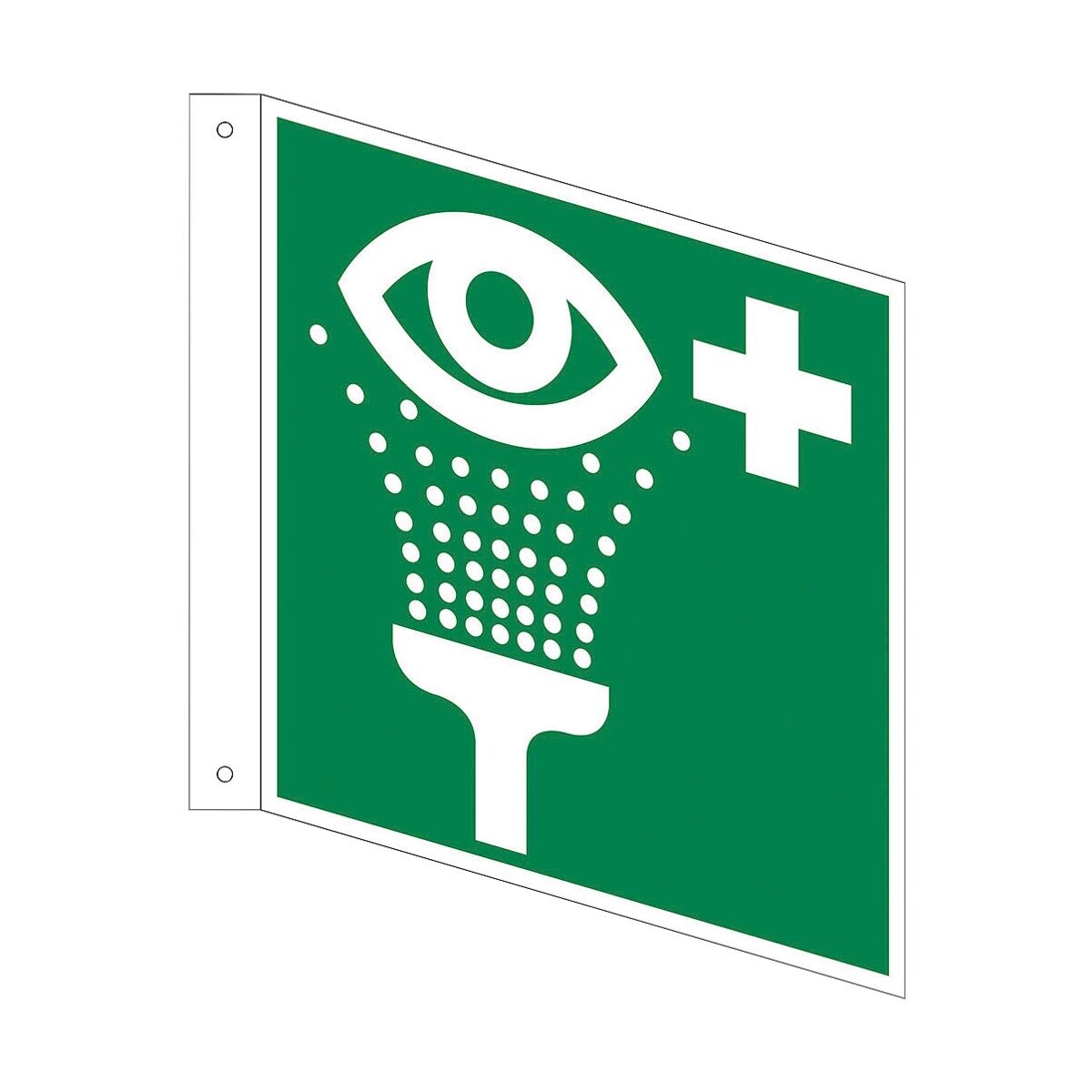 Marahrens Sicherheitskennzeichen »Augenspüleinrichtung [E011]« Fahnenschild 20 x 0,1 x 20 cm