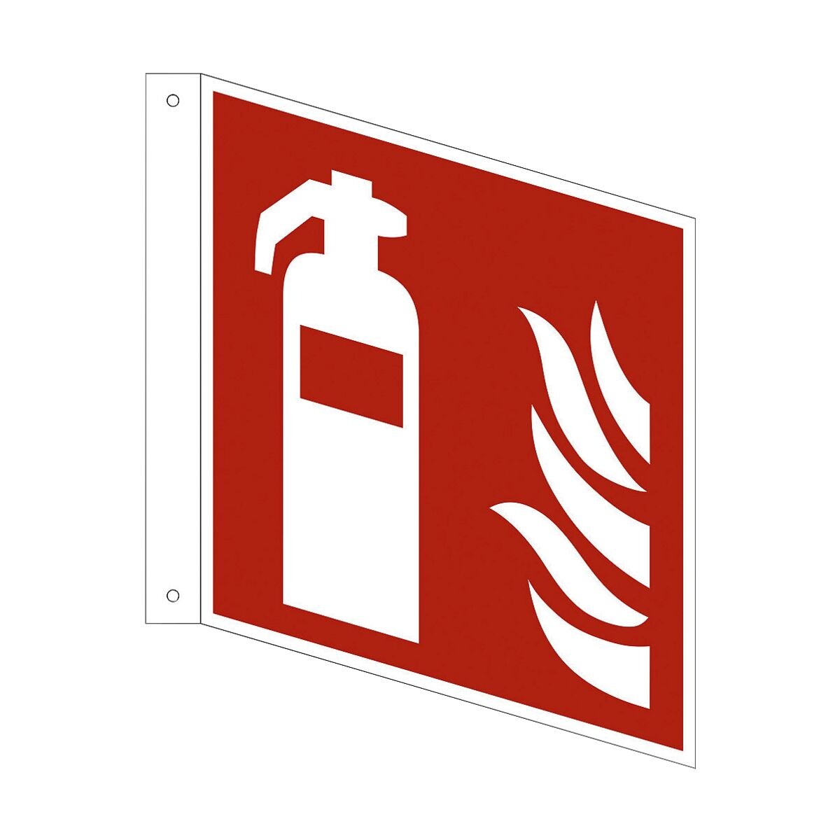 Marahrens Sicherheitskennzeichen »Feuerlöscher [F001]« Fahnenschild 20 x 0,1 x 20 cm