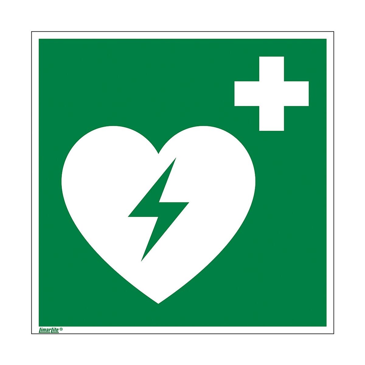 Marahrens Sicherheitskennzeichen »Automatisierter externer Defibrillator [E010]« 15 x 0,1 x 15 cm