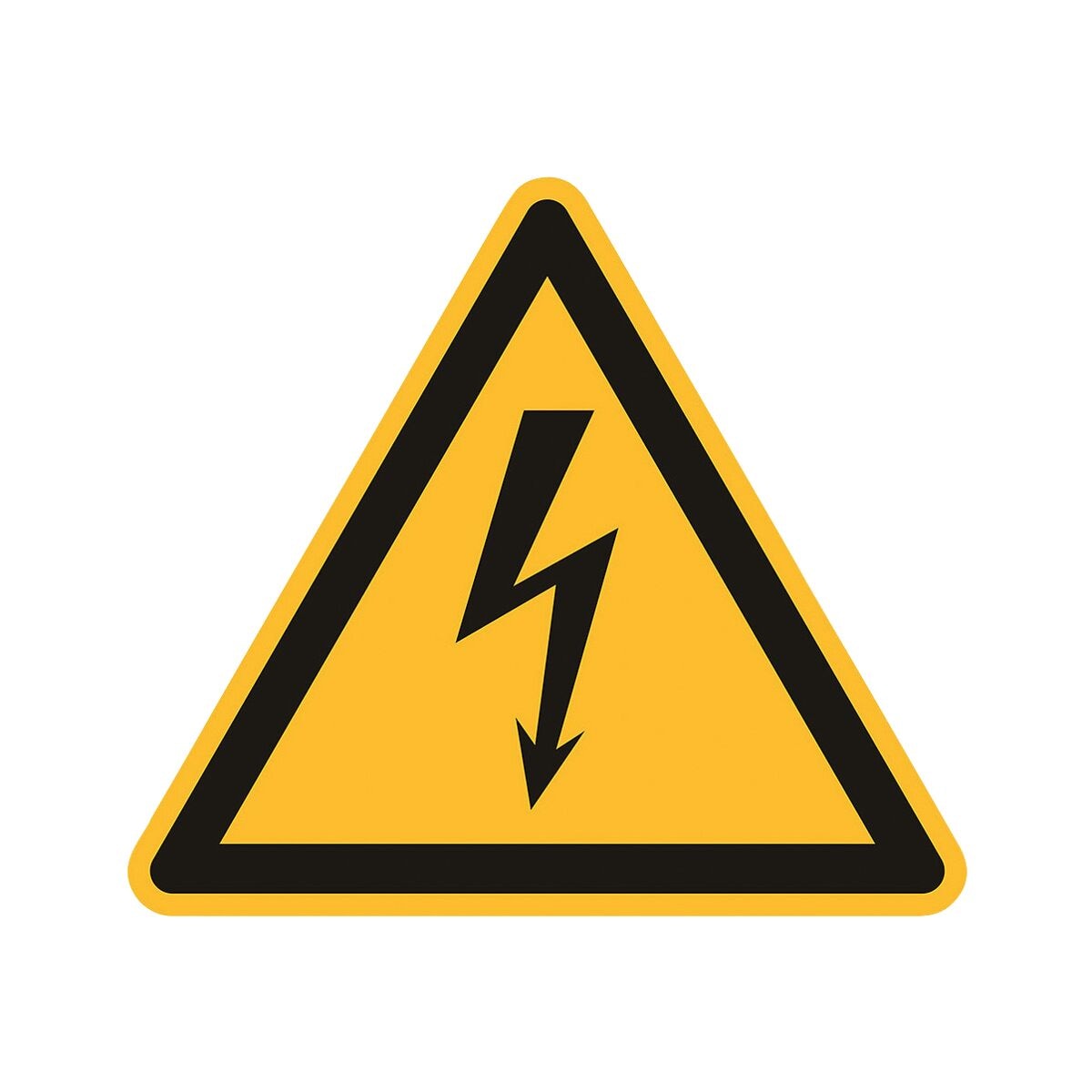 Marahrens Sicherheitskennzeichen »Warnung vor elektrischer Spannung [W012]« 10 x 10 cm