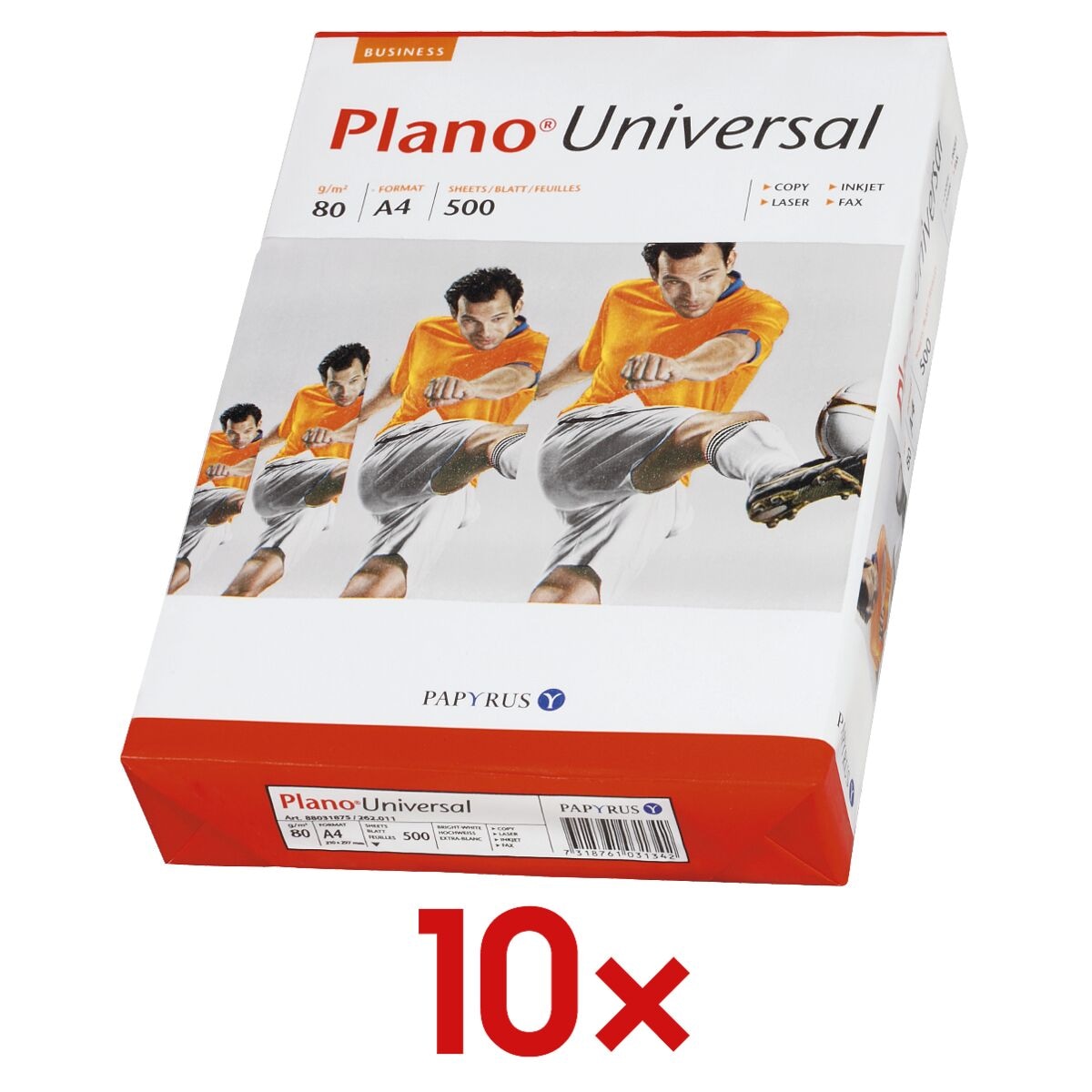 10x Kopierpapier A4 Plano Universal - 5000 Blatt gesamt, 80 g/m²