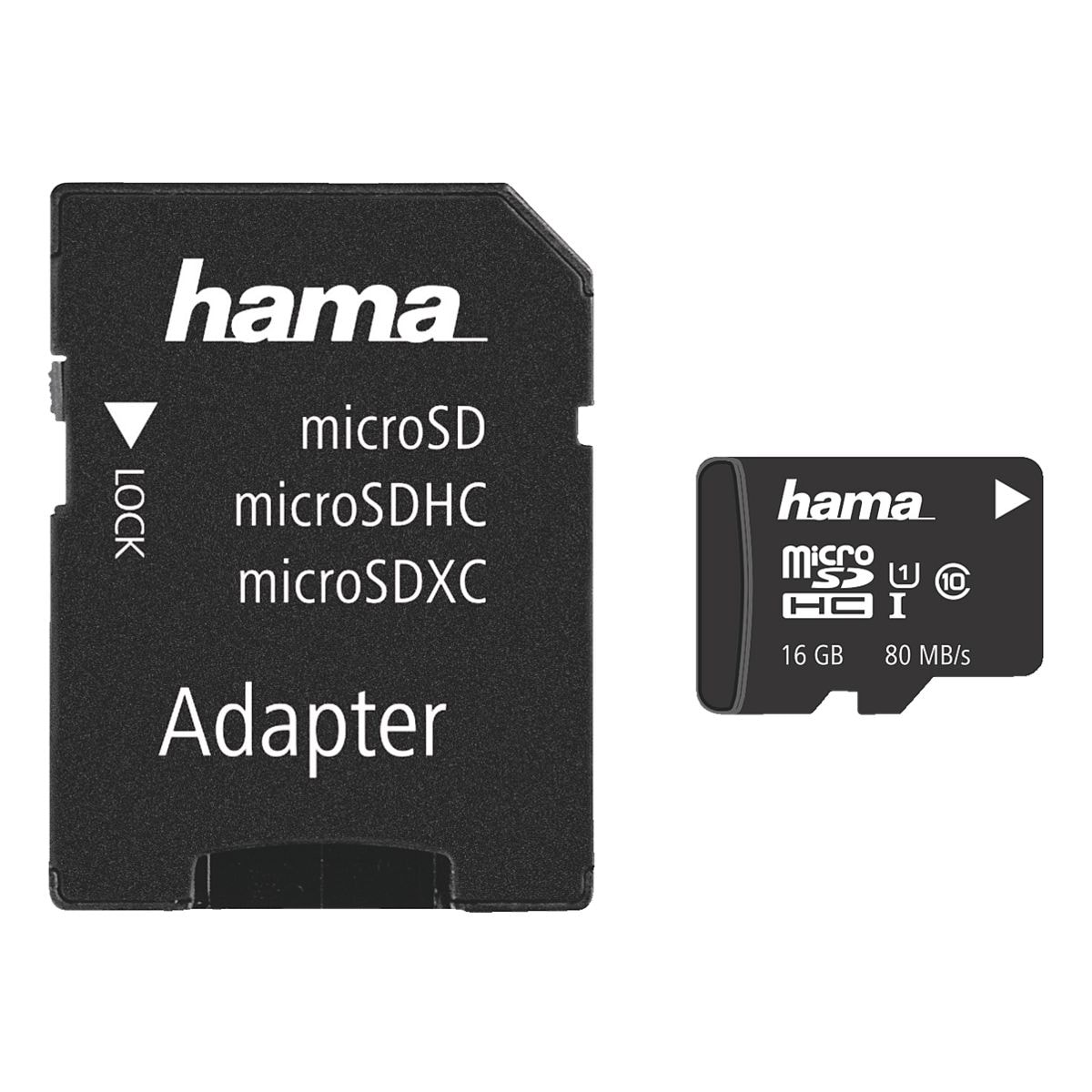Hama microSDHC-Speicherkarte mit Adapter Class 10 UHS-I 16 GB