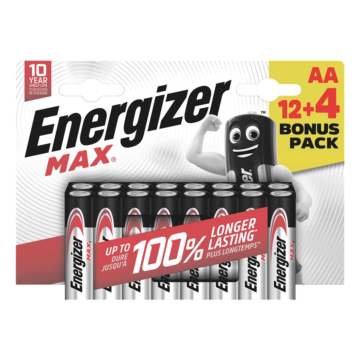 Energizer 16er-Pack Batterien Max Alkaline Mignon / AA Promotion Pack 12+4