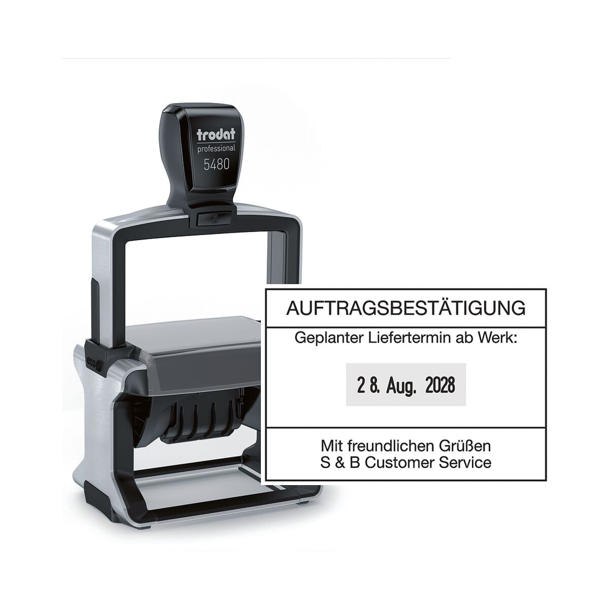 Trodat Datumsstempel mit Text »Professional 5480 PR4«