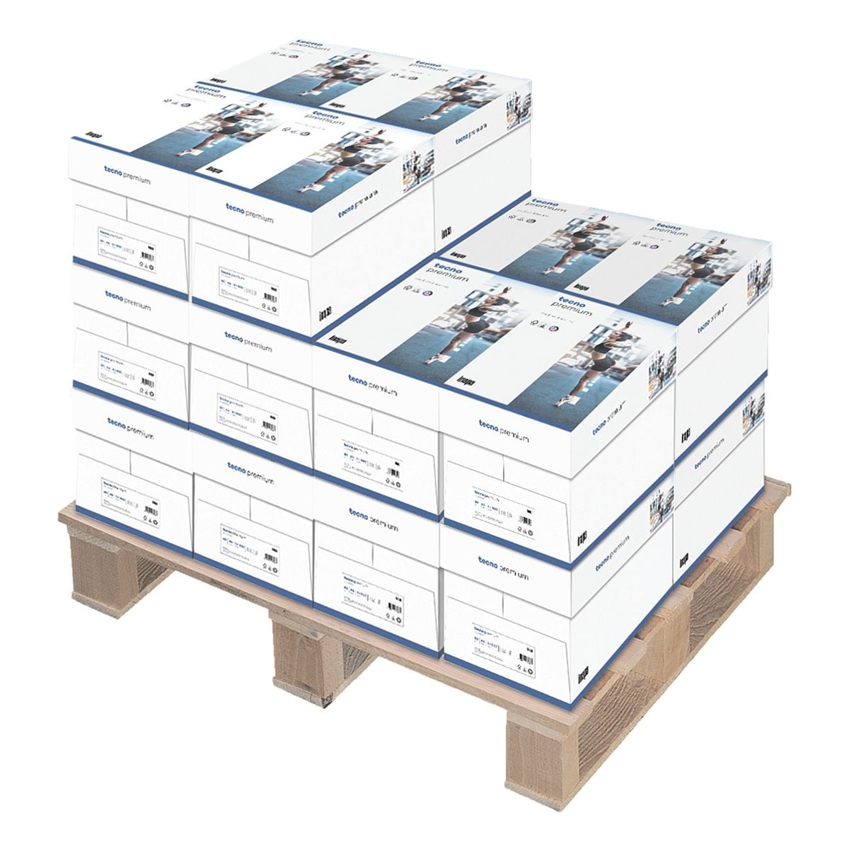 20x Multifunktionales Druckerpapier A4 Inapa tecno Premium - 50000 Blatt gesamt