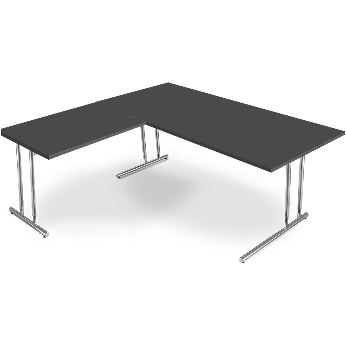 Kerkmann Winkelschreibtisch »Artline Transparent« 180 cm, C-Fuß chrom