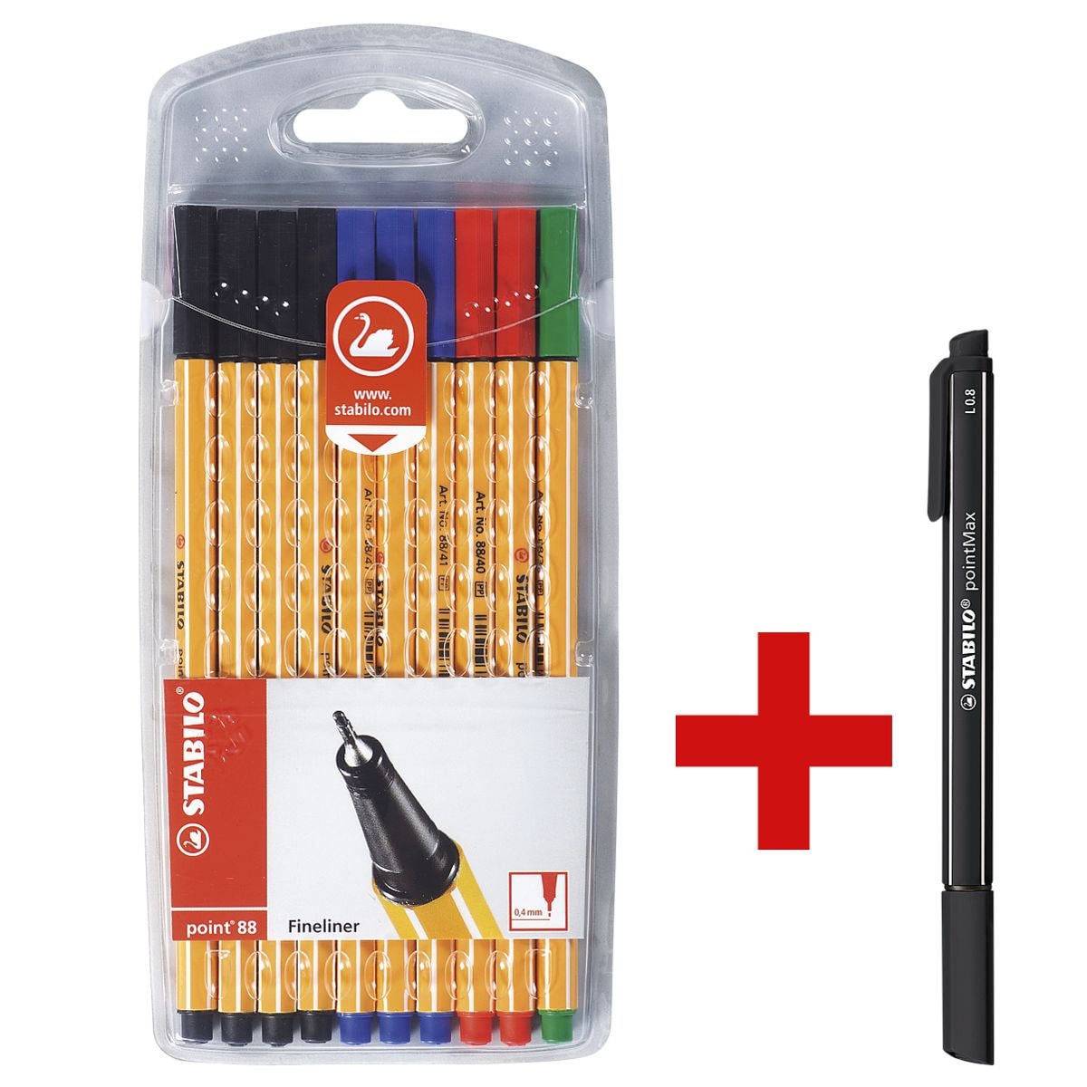 STABILO point 88® - Office, 0,4mm inkl. Filzschreiber »pointMax schwarz«