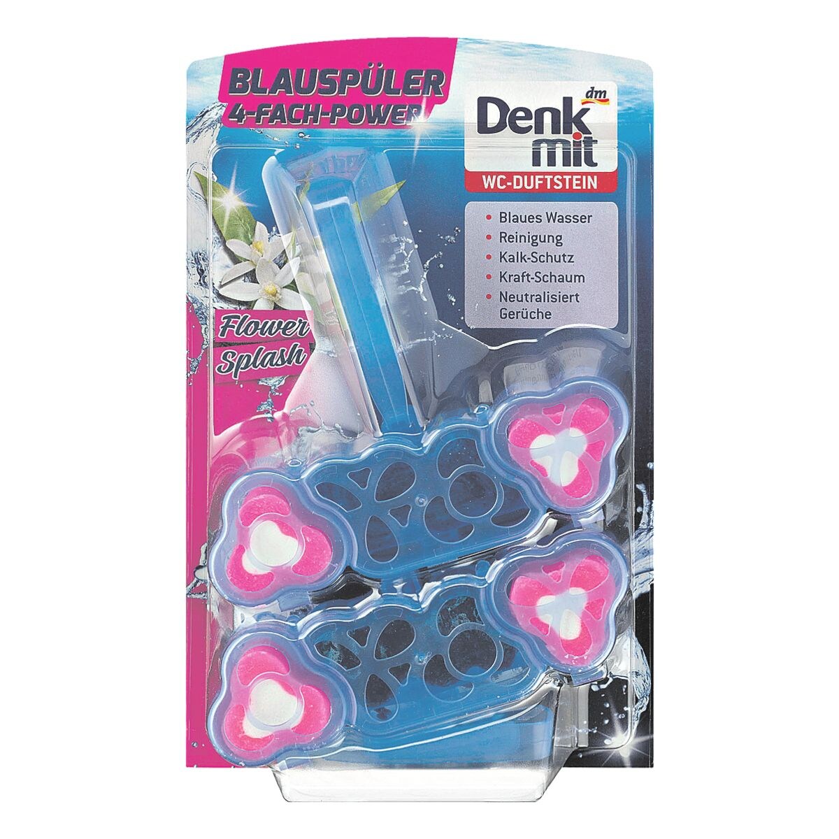 Denkmit 2er-Pack WC-Duftstein »Blauspüler Flower Splash«