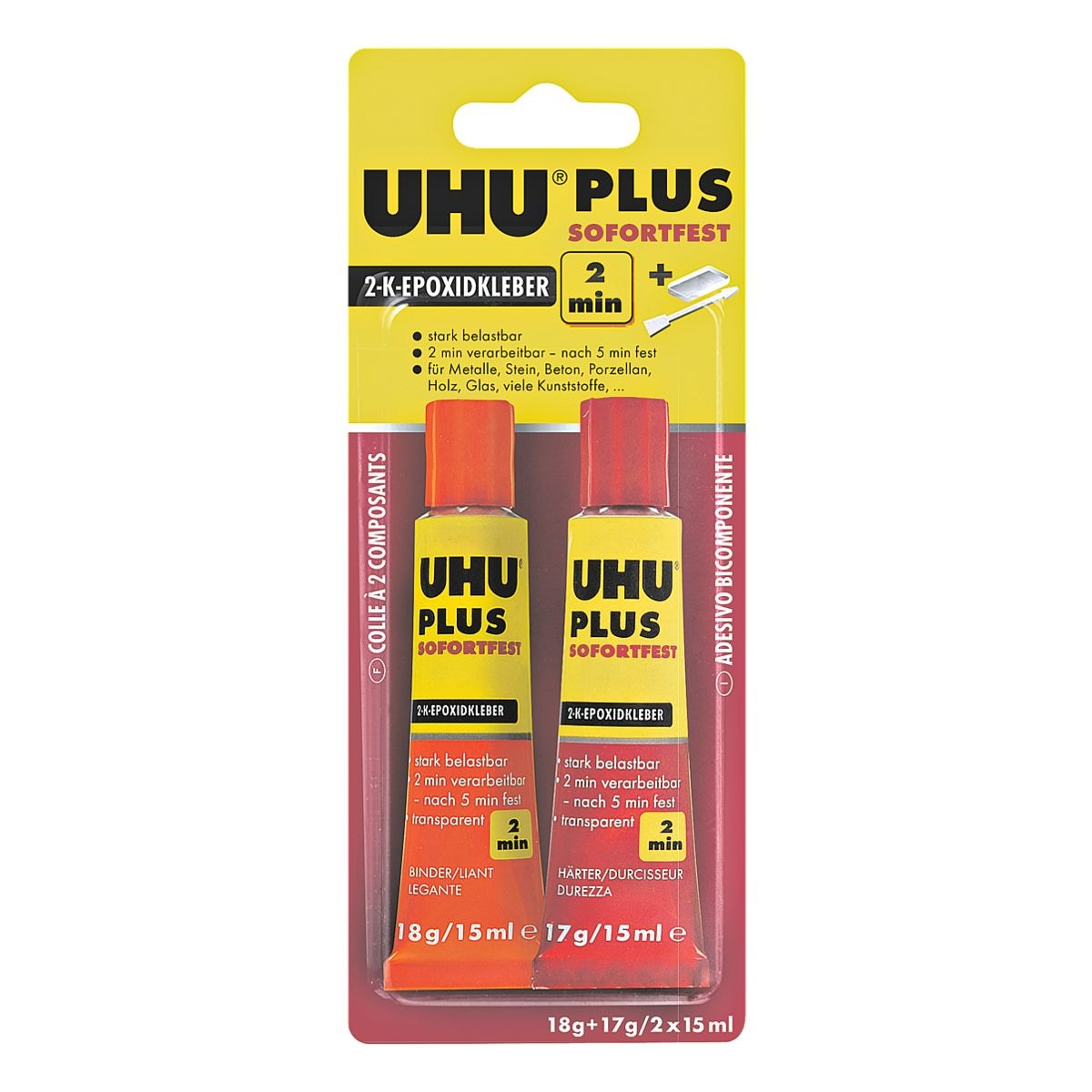 UHU 2-Komponentenkleber »Plus sofortfest«