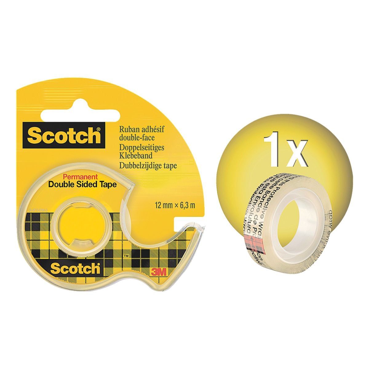 Scotch Doppelseitiges Klebeband mit Handabroller