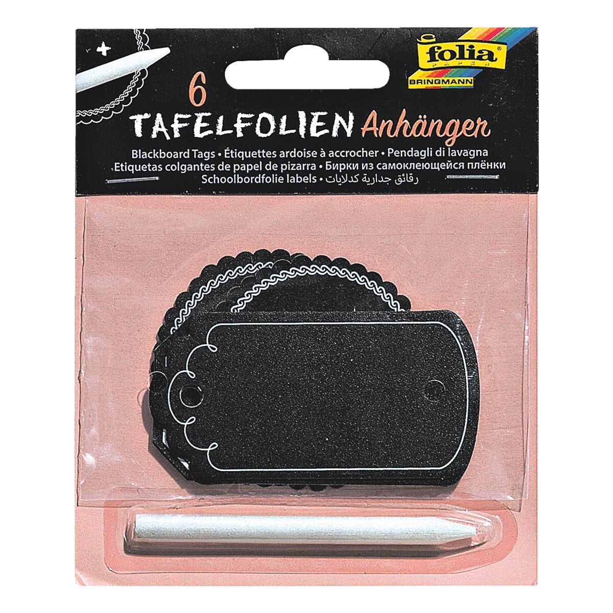 folia Tafelfolien-Anhänger mit Specksteinstift