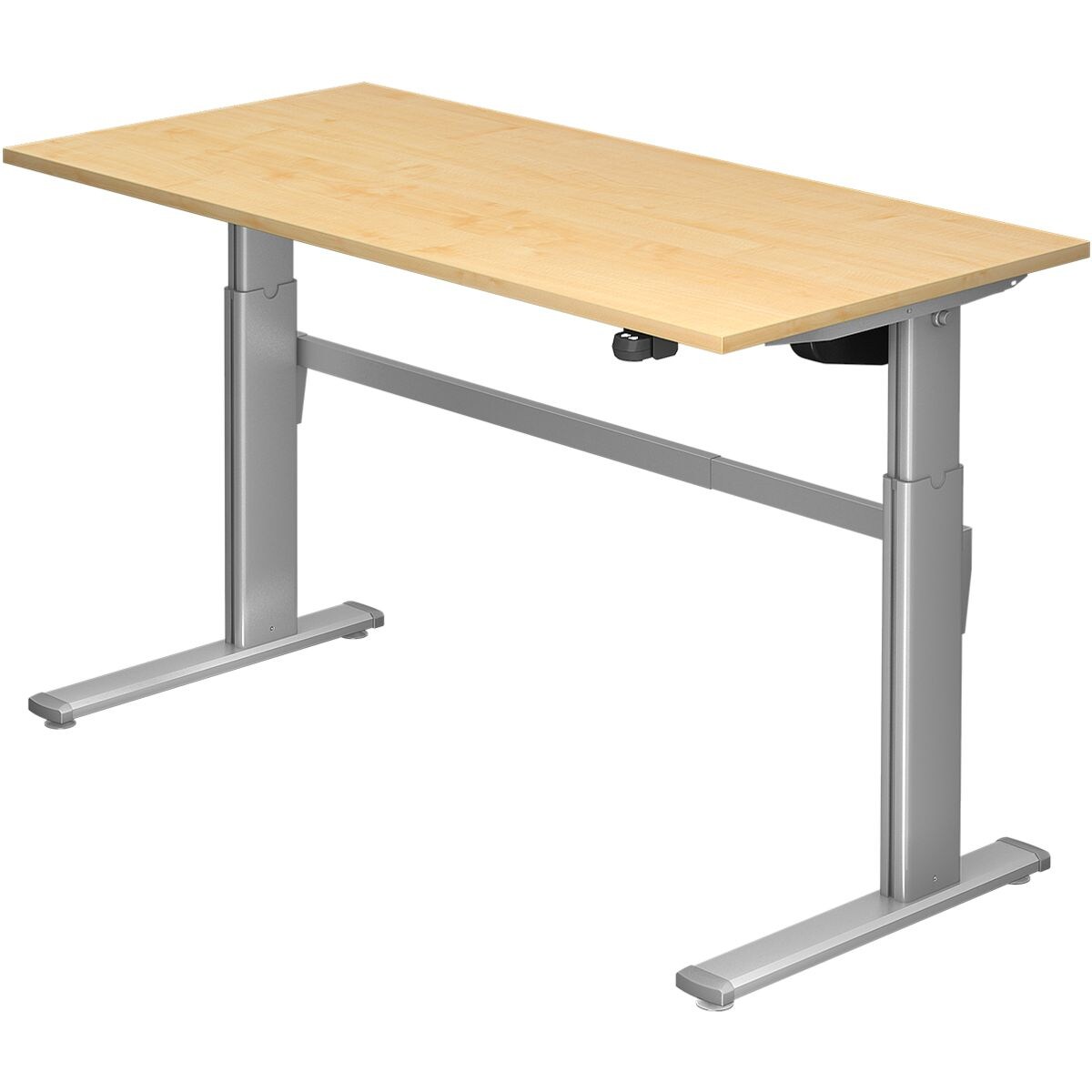 HAMMERBACHER Schreibtisch höhenverstellbar (elektrisch) »Upper Desk« 160 cm, C-Fuß alufarben