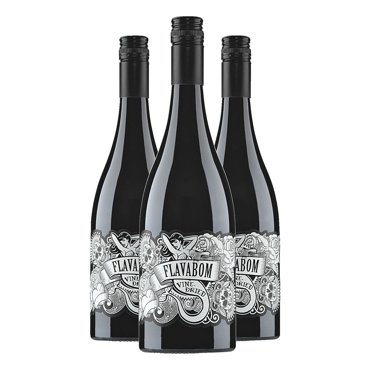 Rindchen's Weinkontor 3tlg. Rotwein-Paket »Flavor Bomb Shiraz Flavabom 2019«