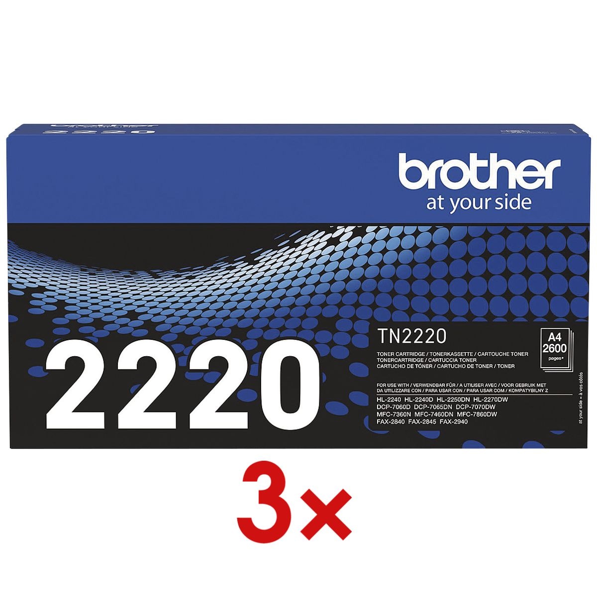 Brother 3x Druckkassette »TN-2220«