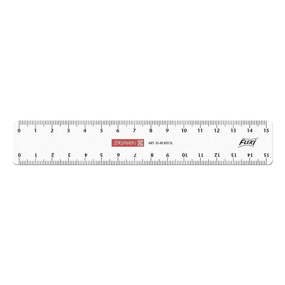 Brunnen 10er-Pack Lineal »Flexi« 15 cm glasklar