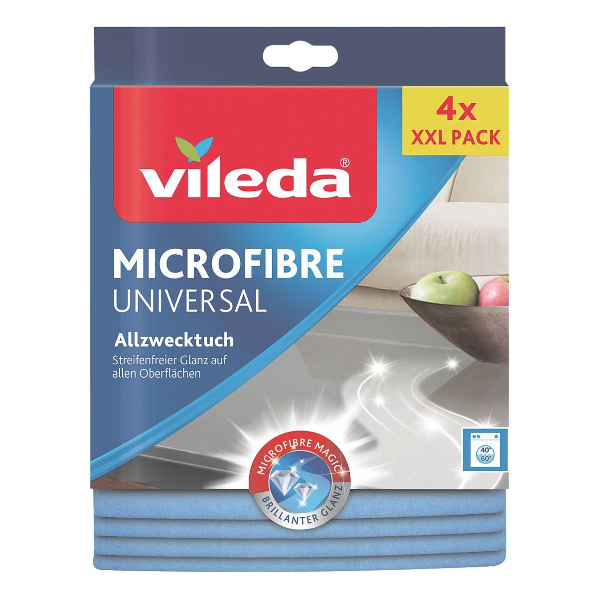 Vileda 4er-Pack Mikrofaser-Allzwecktücher »Universal«