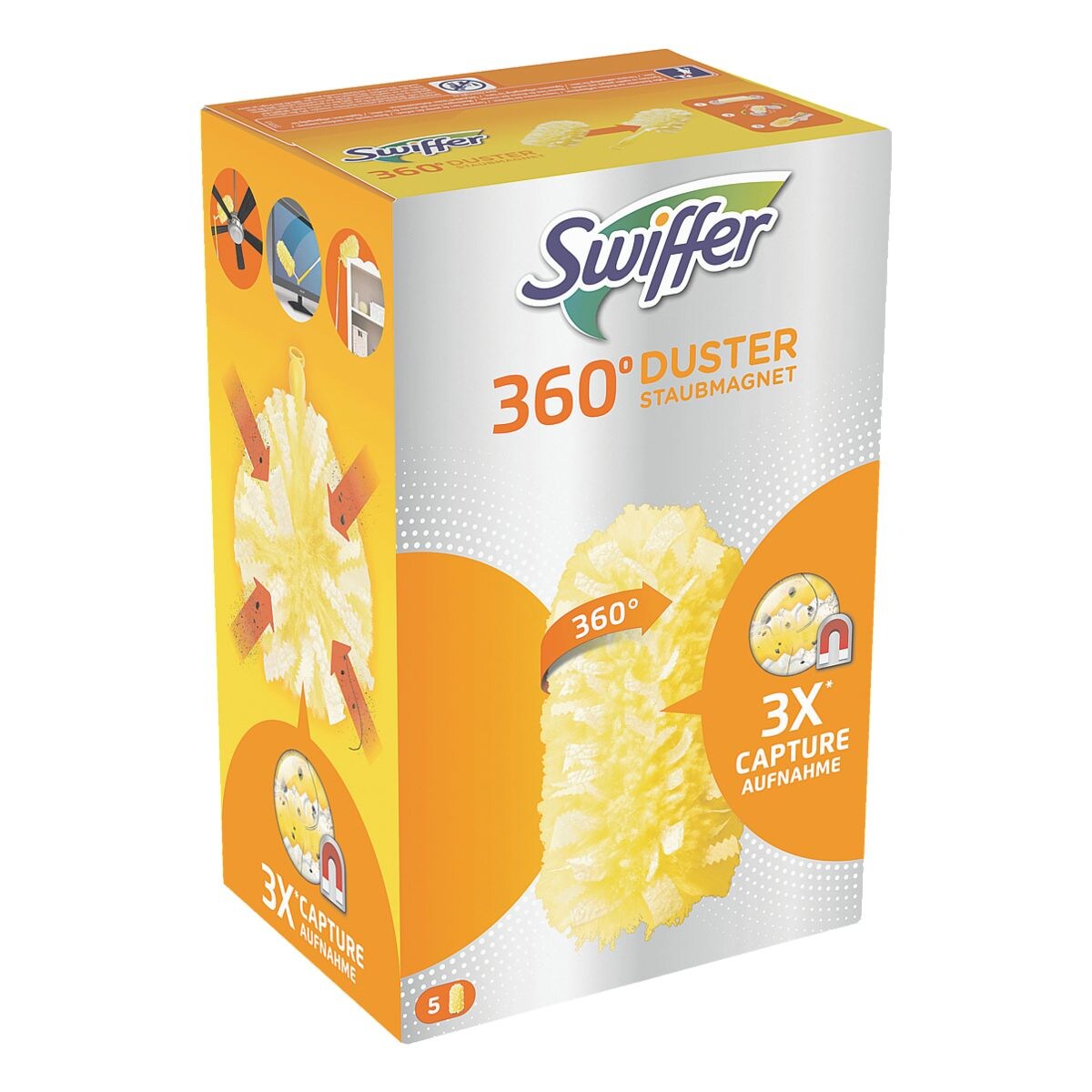 Swiffer 5er-Pack Staubmagnet-Tücher »360°« (Nachfüller)