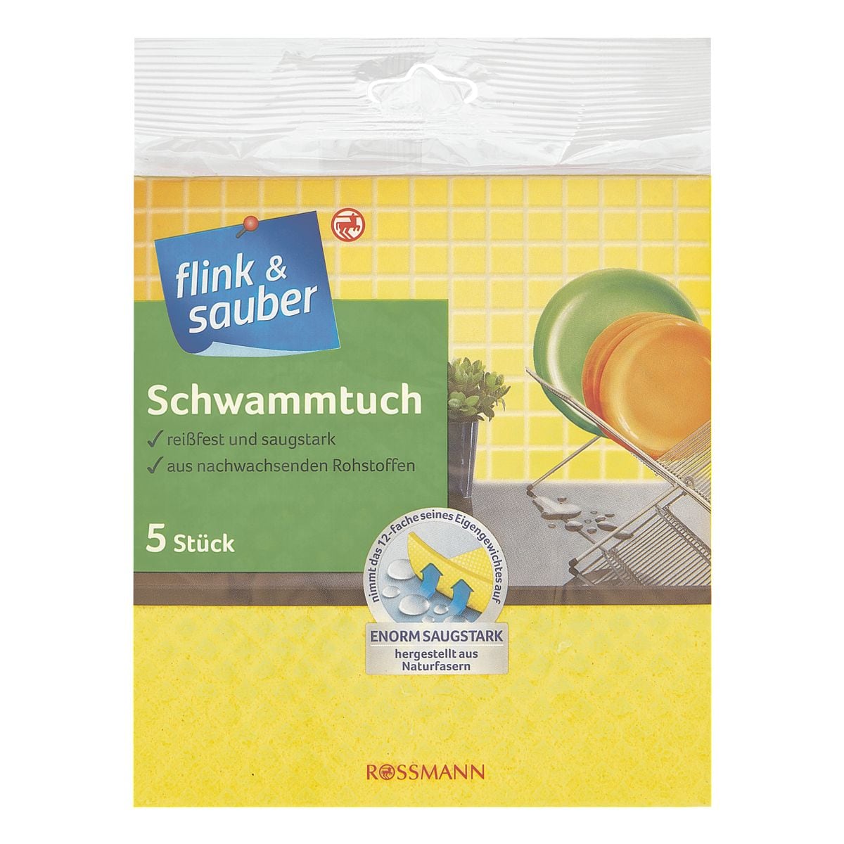 flink & sauber 5er-Pack Schwammtcher