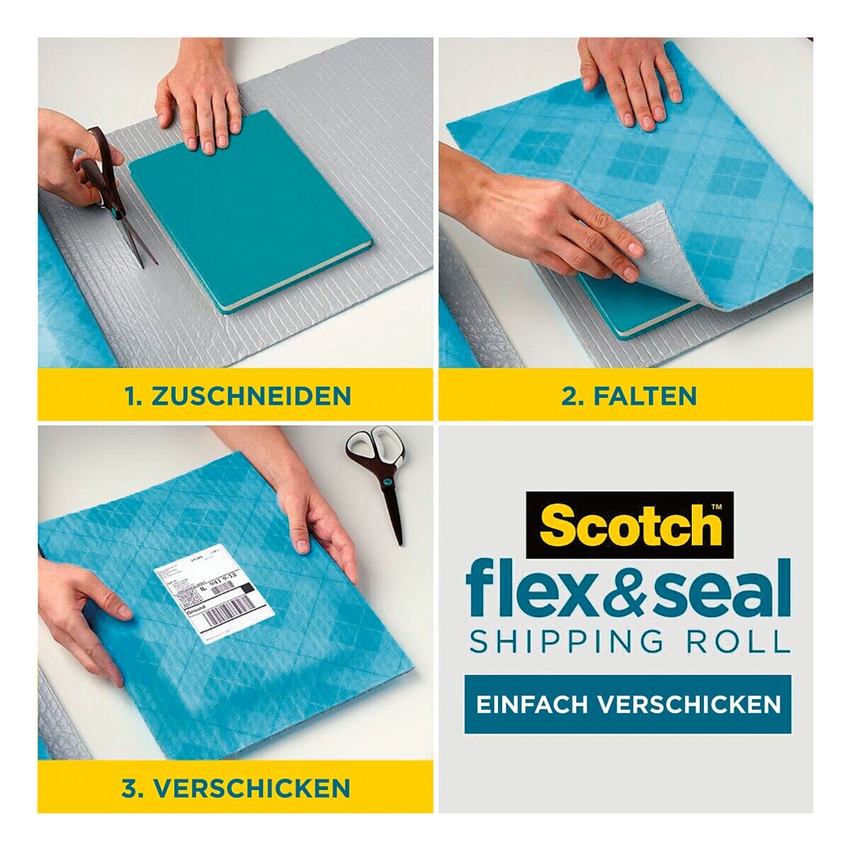 Scotch Luftpolster-Versandfolie »Flex & Seal« 38 cm x 6 m