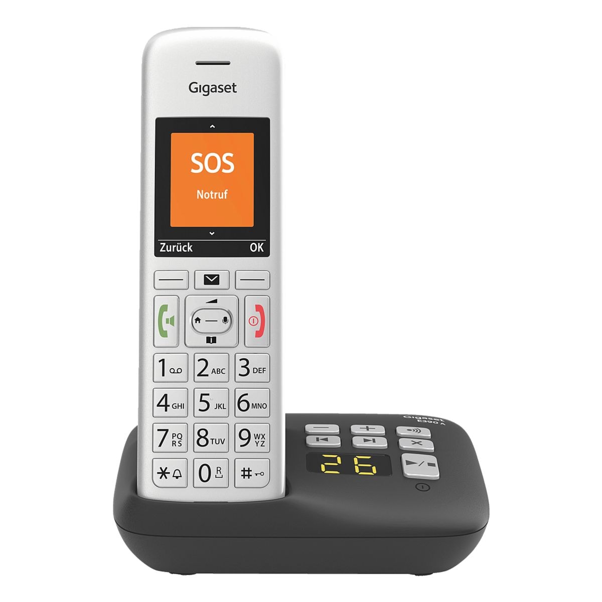 Gigaset Schnurloses Telefon mit Anrufbeantworter E390A
