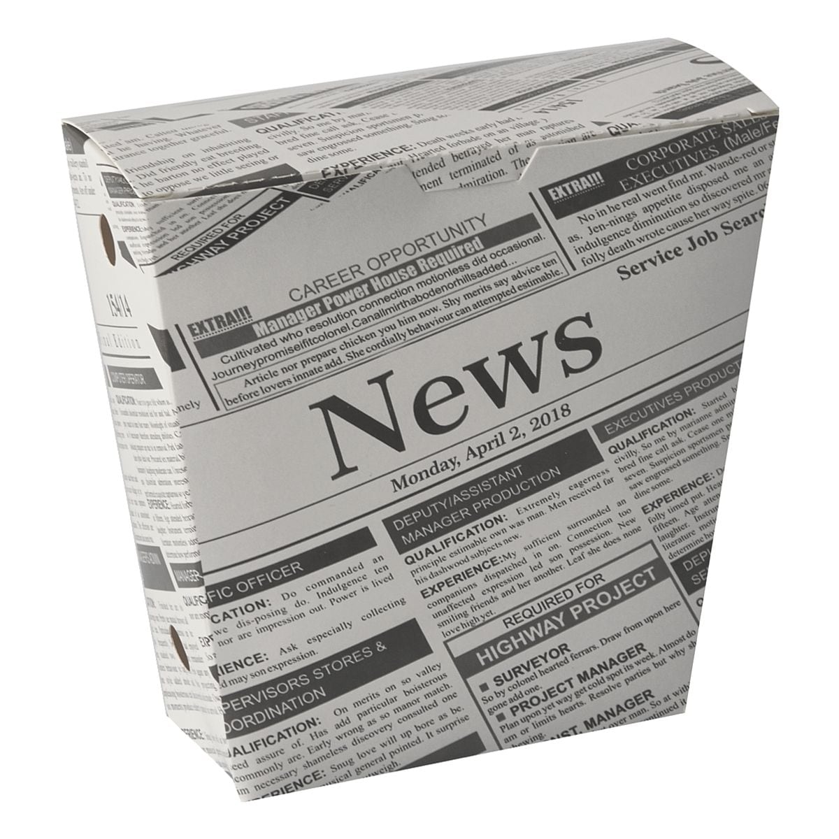 Papstar Pommes-Schtte Newsprint 1200 ml, 500 Stck
