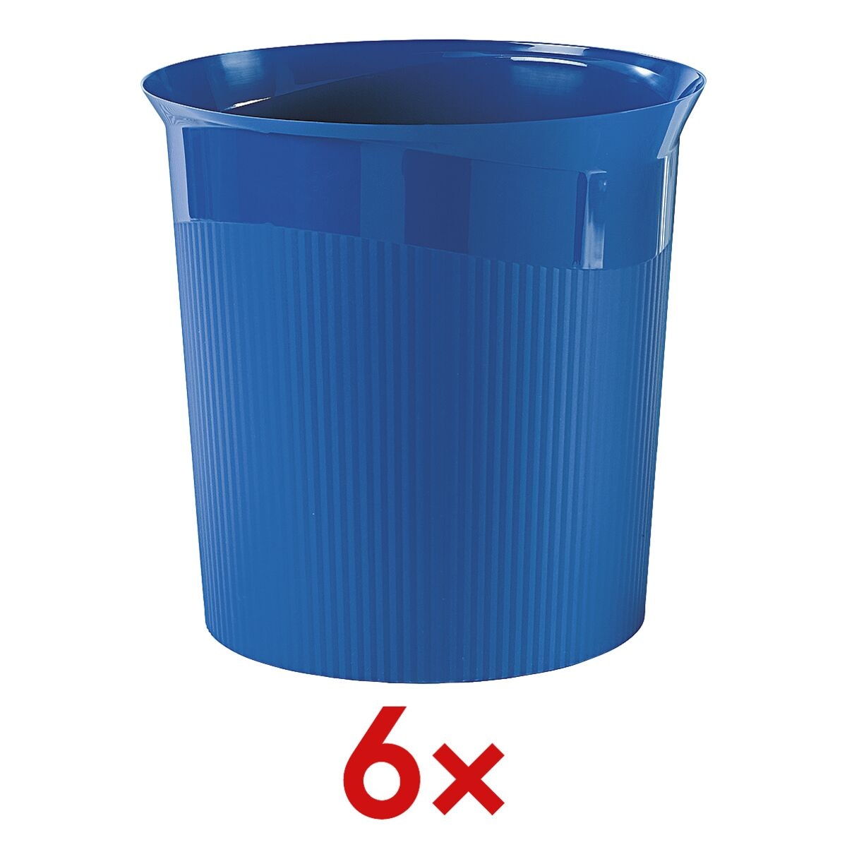 HAN 6er-Pack Papierkorb Re-LOOP aus Recycling-Kunststoff 13 Liter