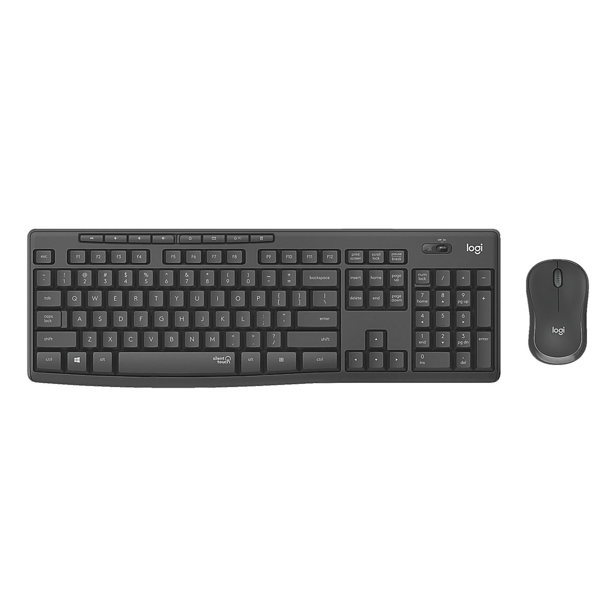 Logitech Kabelloses Tastatur-Maus-Set MK295 Silent Wireless Combo graphit
