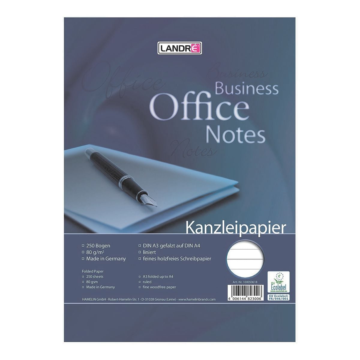 Landr Kanzleipapier Office liniert ohne Rand 100050618