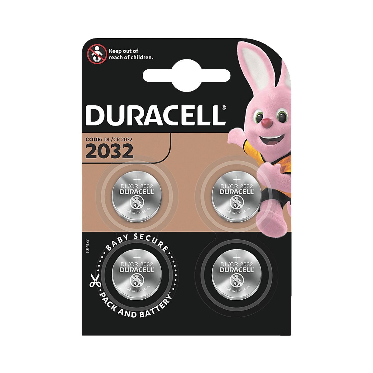 Duracell 4er-Pack Knopfzellen CR2032