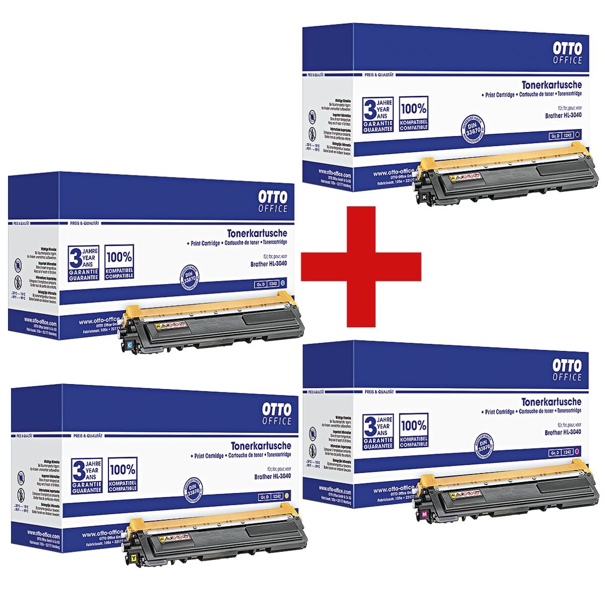 OTTO Office Toner-Set ersetzt Brother »TN-230BK/C/M/Y«