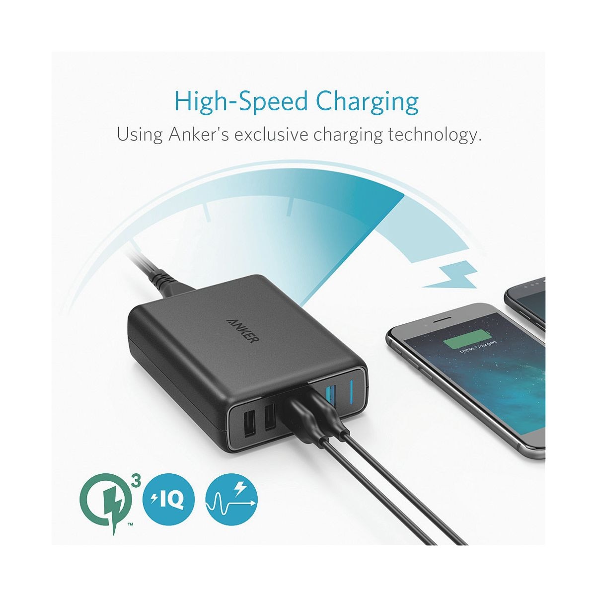 ANKER 5-fach USB Ladegerät »PowerPort Speed 5«
