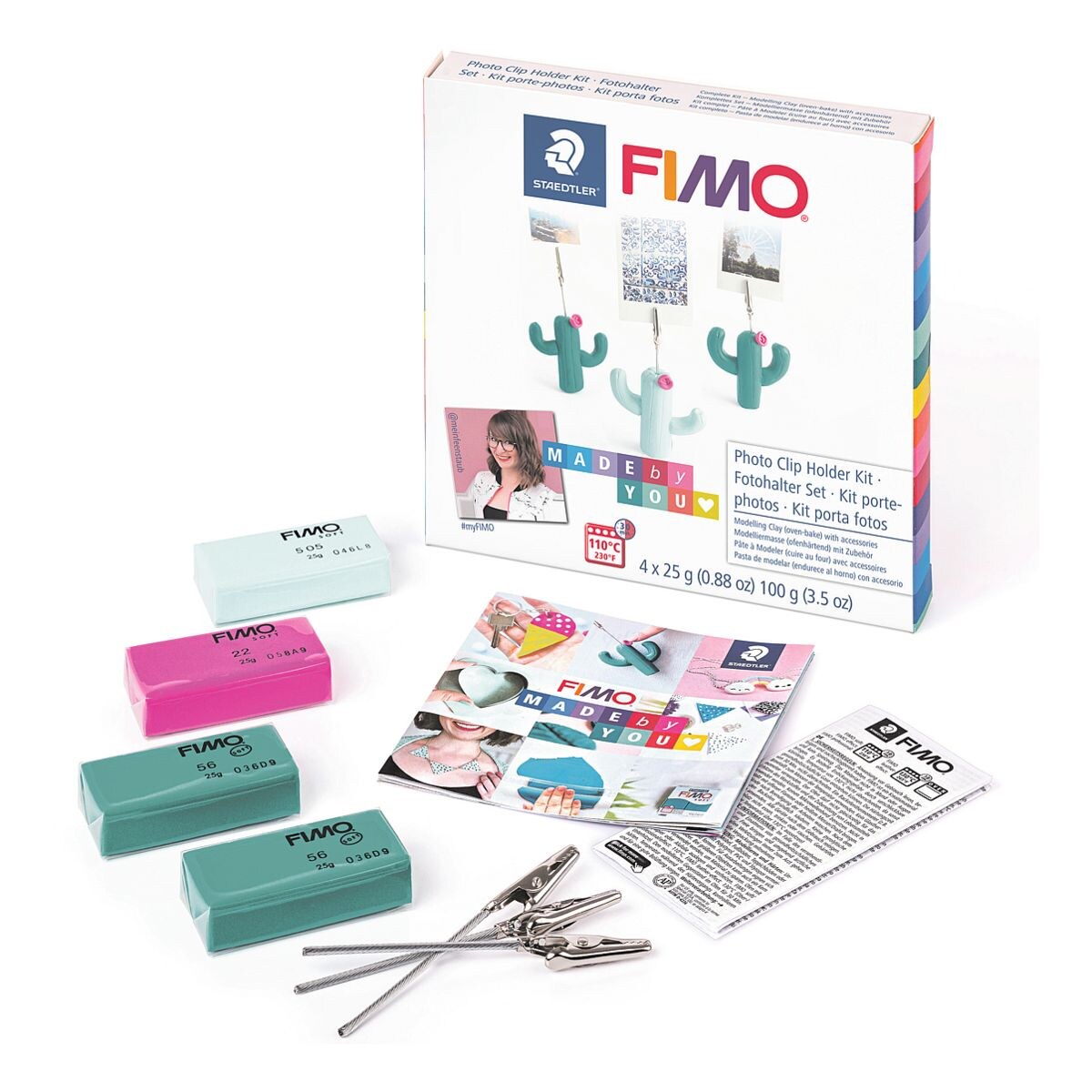 FIMO Modelliermasse-Kreativset Fimo - Kaktus Fotohalter