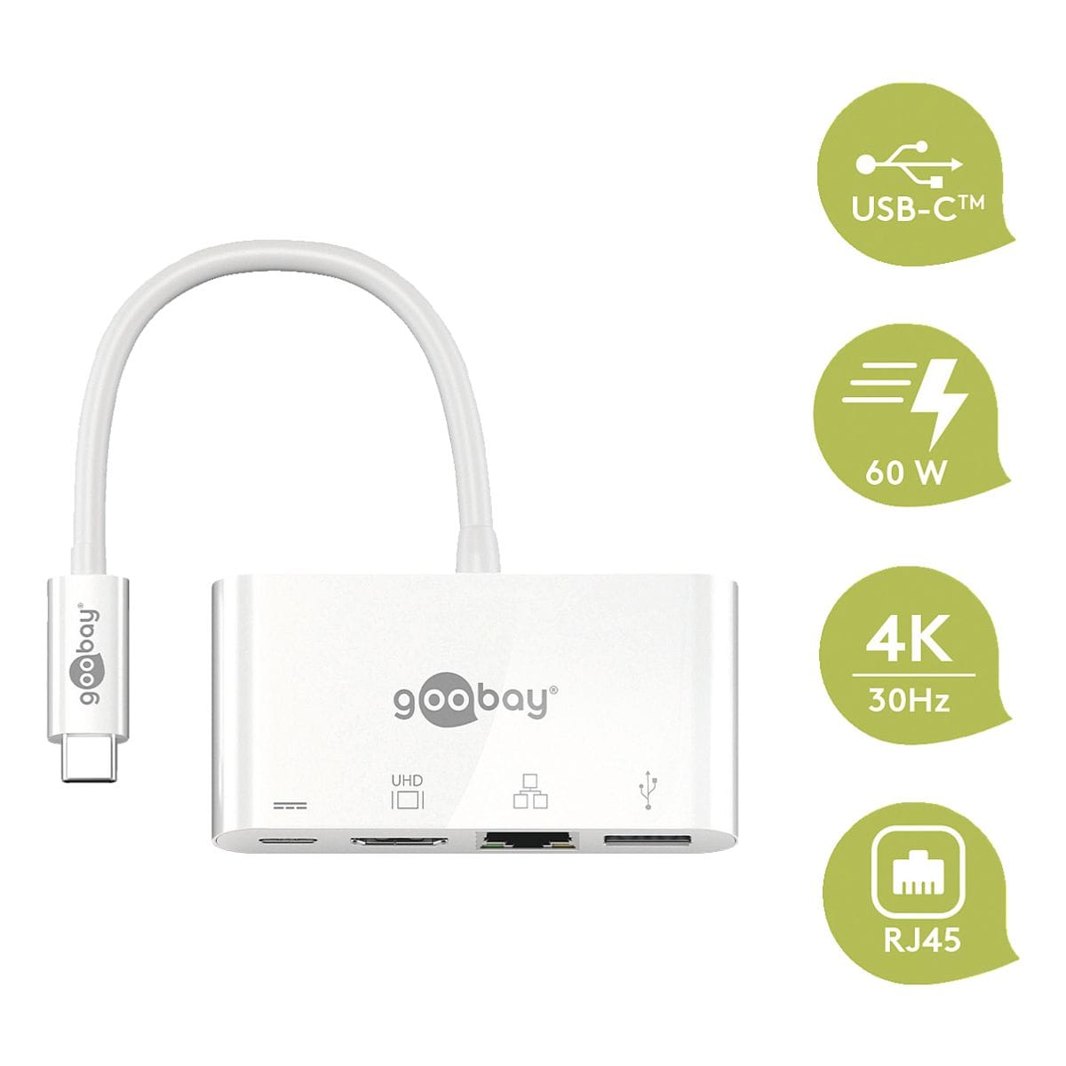 goobay USB-C Multiport Adapter HDMI / USB-A / LAN
