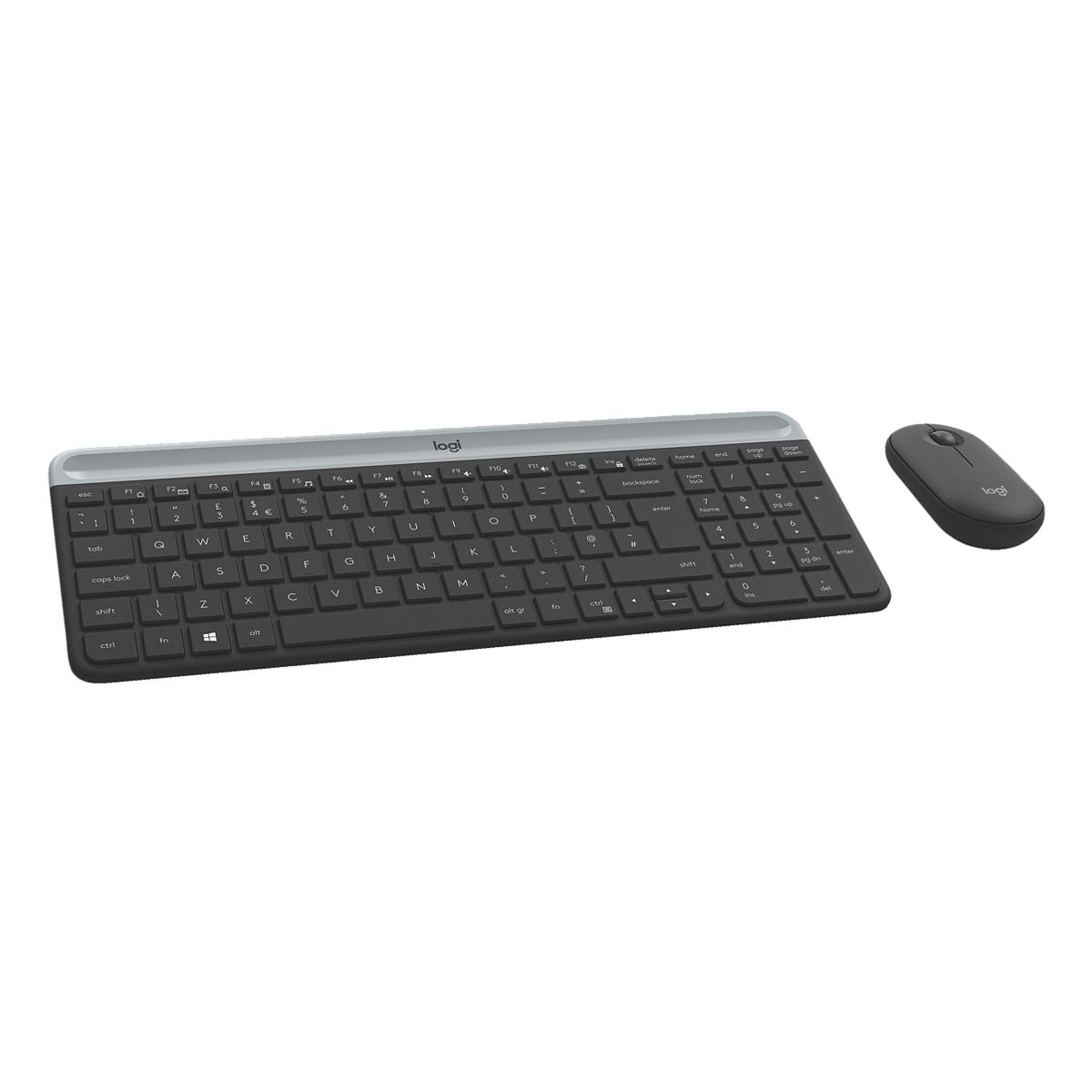 Logitech Kabelloses Tastatur-Maus-Set MK470 Slim Combo