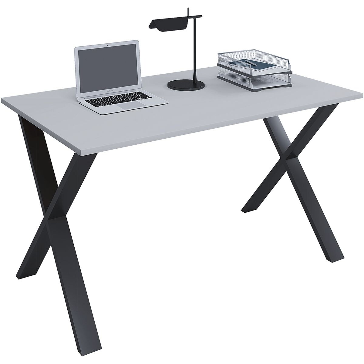 Vcm Schreibtisch »Lona« 140 cm, X-Fuß-Gestell schwarz