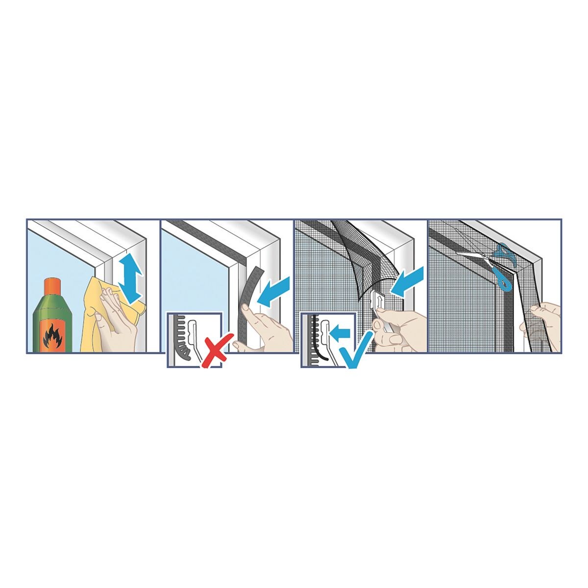 Tesa Pollenschutzgitter 55286 für Fenster 130 x 150 cm