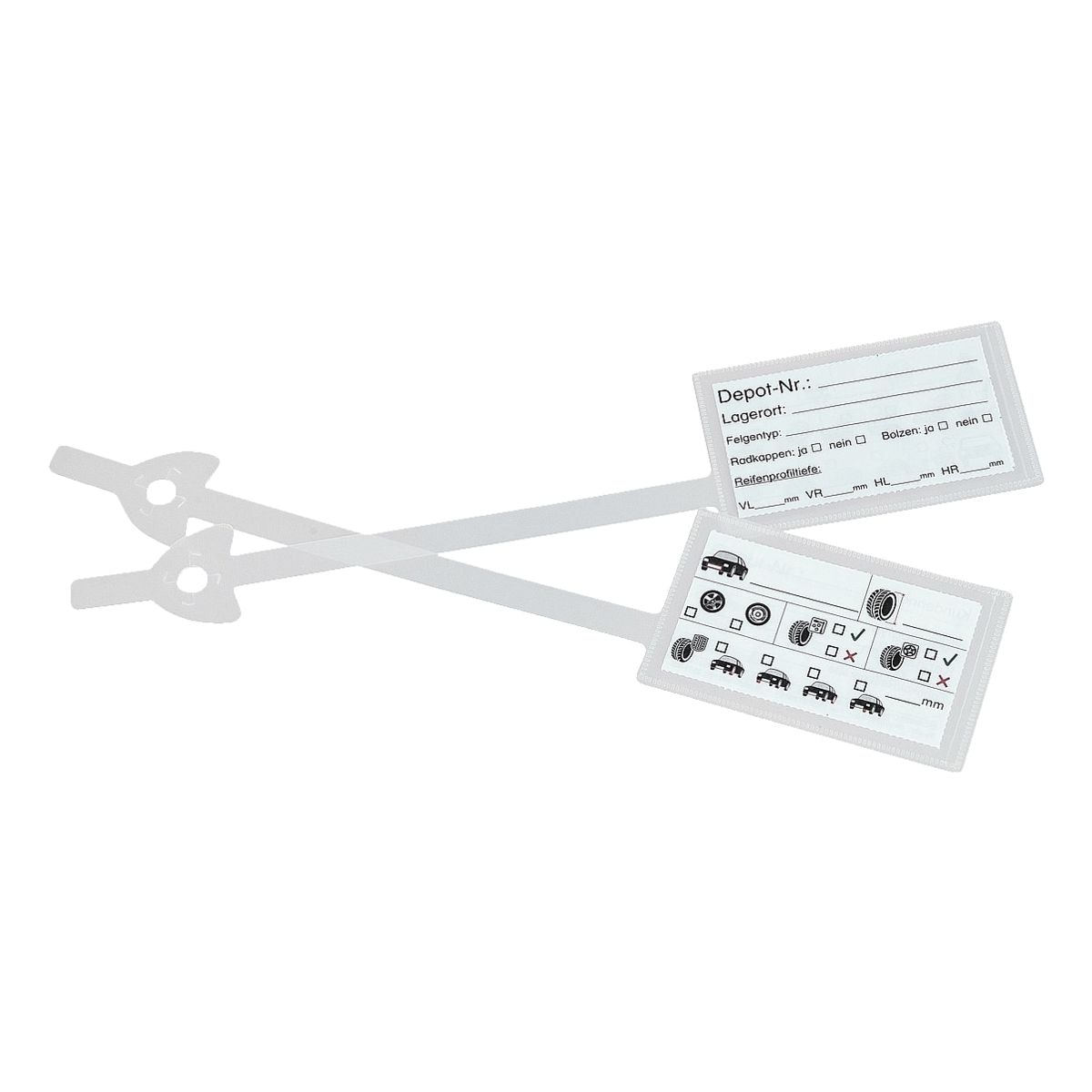 EICHNER 2x 100 Rad- und Reifenanhänger inkl. 150 Etiketten