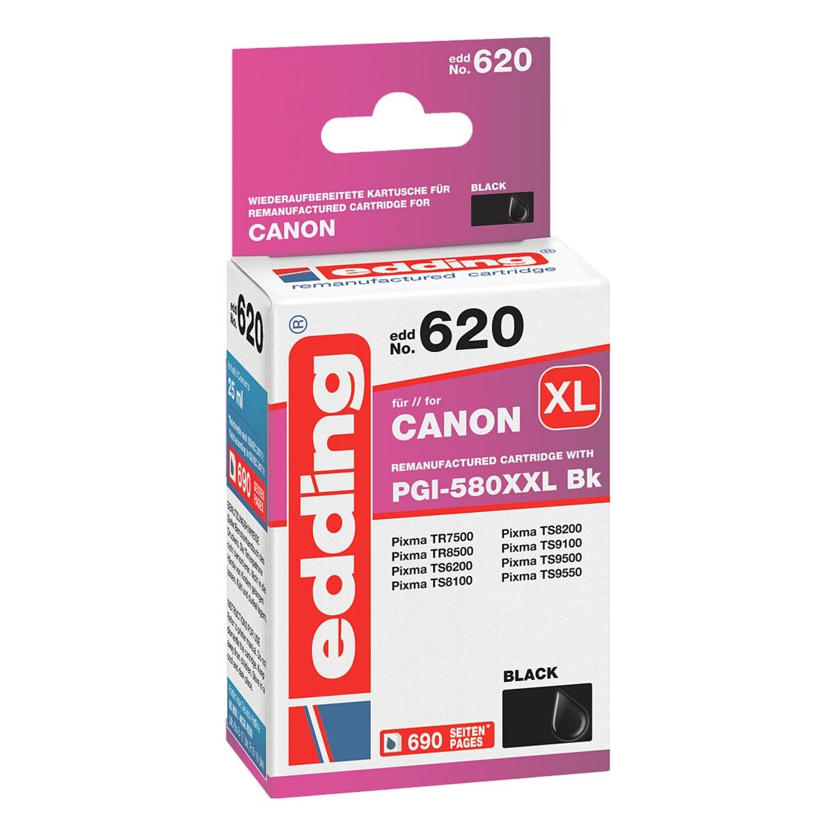 Edding Tintenpatrone ersetzt Canon PGI-580XXL BK