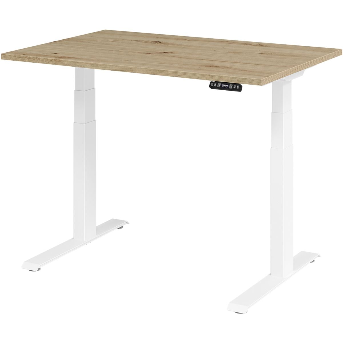 HAMMERBACHER Schreibtisch höhenverstellbar (elektrisch) »Upper Desk« 120 cm, C-Fuß weiß