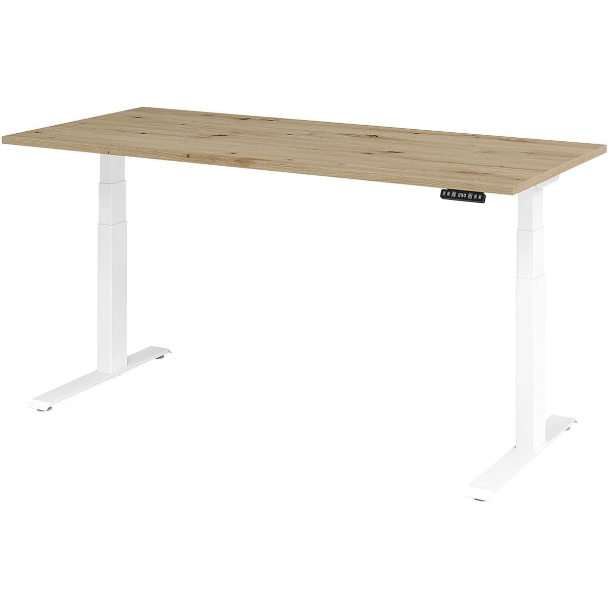 HAMMERBACHER Schreibtisch höhenverstellbar (elektrisch) VXDKB19 »Upper Desk« 180 cm, C-Fuß weiß