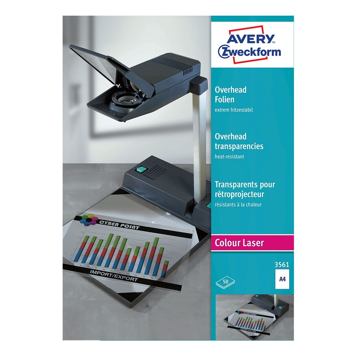 Avery Zweckform Overhead-Color-Laserfolien transparent
