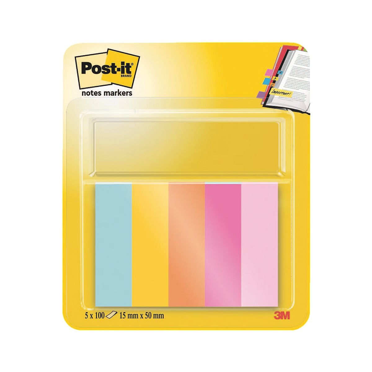 Post-it Notes Markers Haftmarker-Set Page Marker Beachside Collection 670-5-BEA 15 x 50 mm, Papier