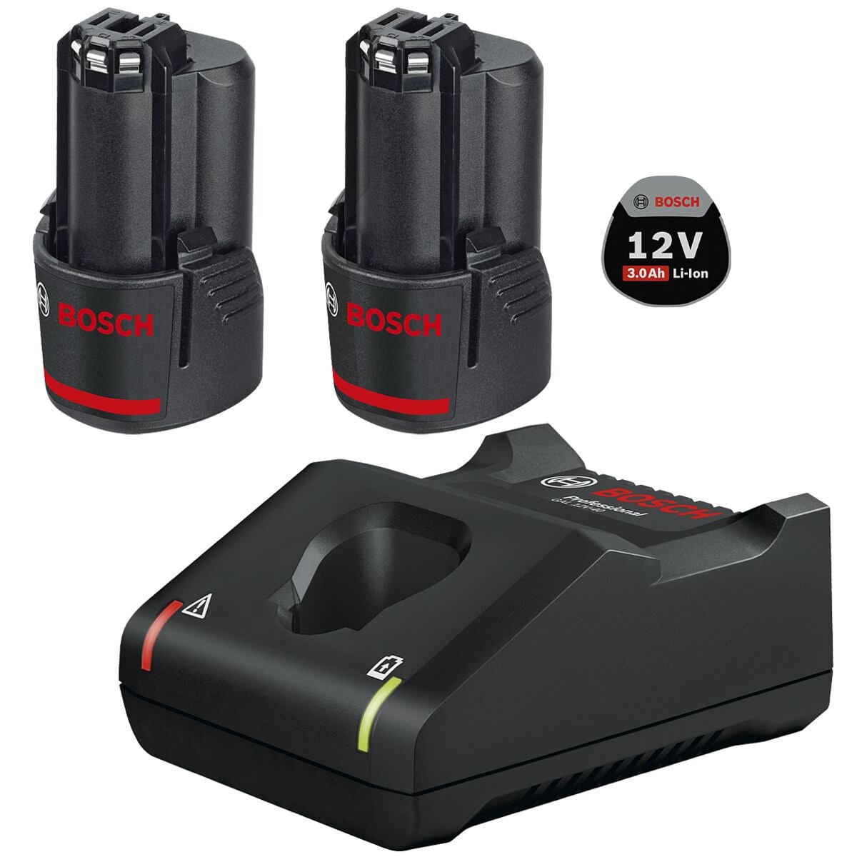 BOSCH Akku-Set »2x Akku GBA 3 Ah & GAL 12V-40«