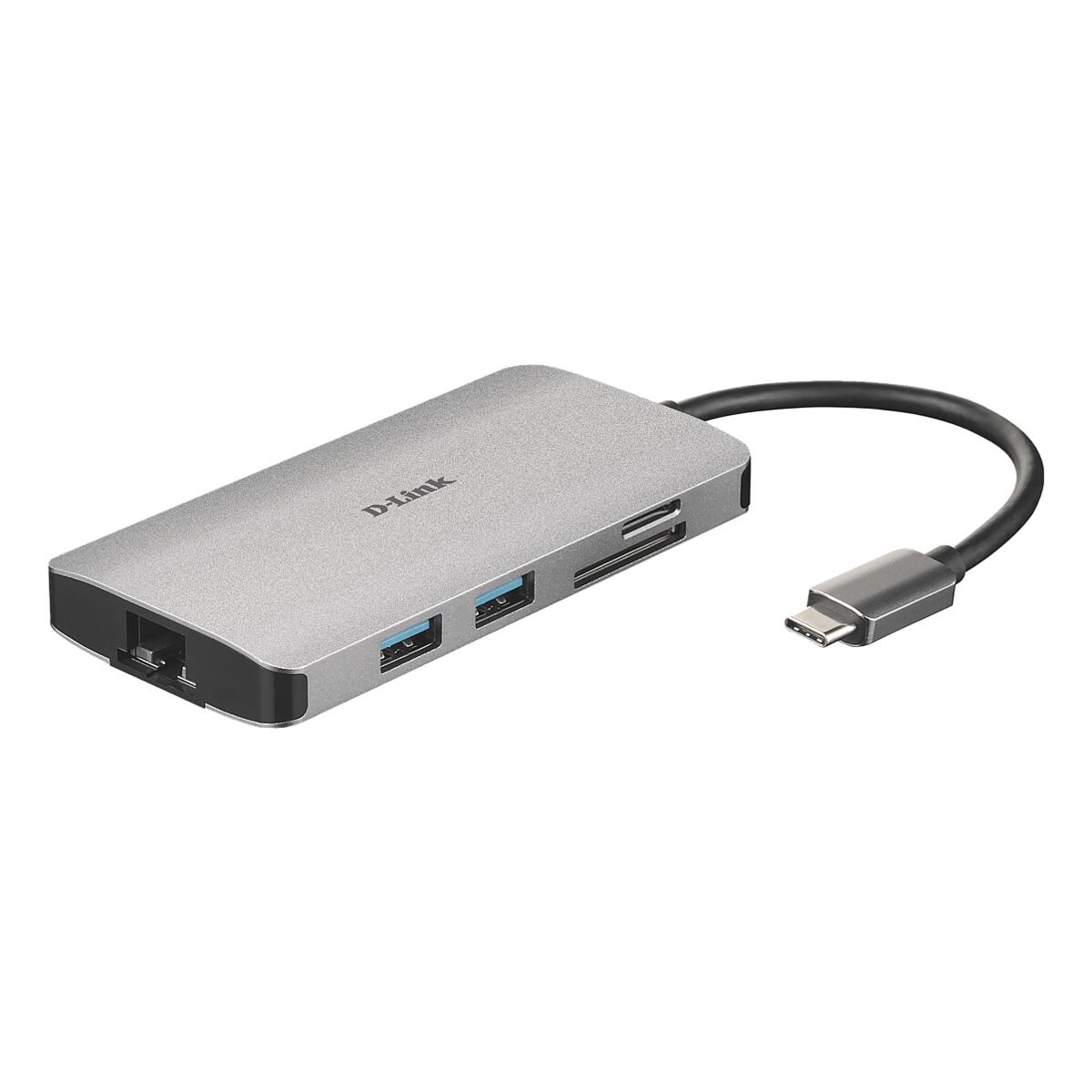 Dlink 8-In-1 USB-C Hub »DUB-M810« mit HDMI/Kartenleser/USB-C Ladeanschluss