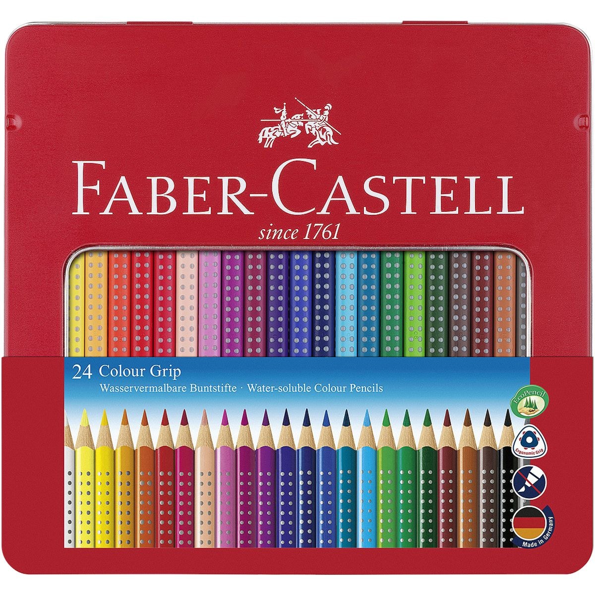 Faber-Castell 24er-Etui Buntstifte Colour GRIP farbsortiert