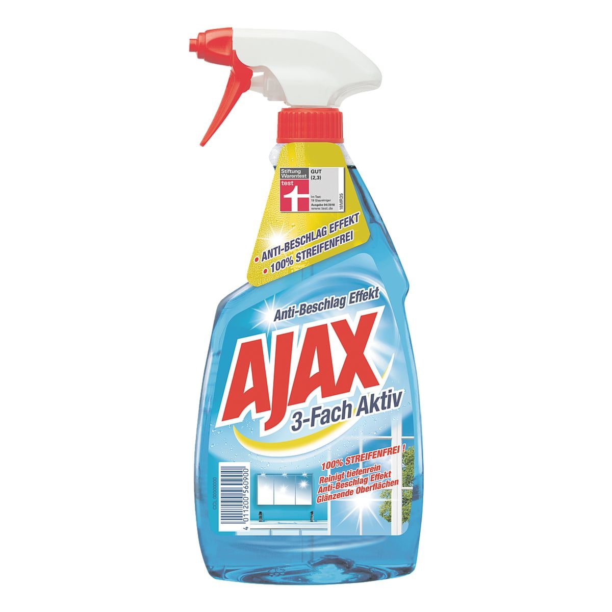 AJAX Glasreiniger / Flchenreiniger 3-Fach Aktiv inkl. Anti-Beschlag Effekt 500 ml
