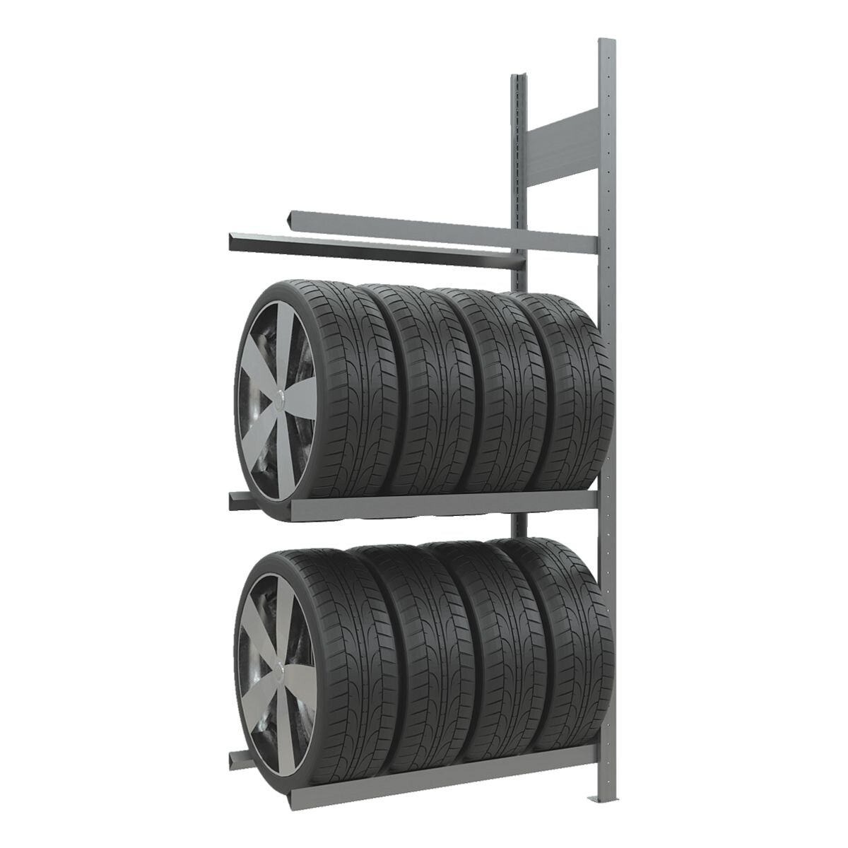 SCHULTE Lagertechnik Räder-/Reifenregal Anbauregal 275 x 120 x 40 cm