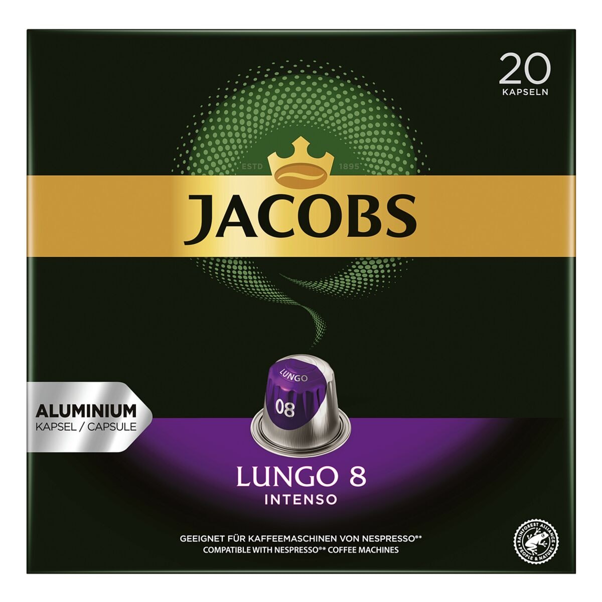 Jacobs 20er-Pack Kaffeekapseln Lungo 8 Intenso fr Nespresso®