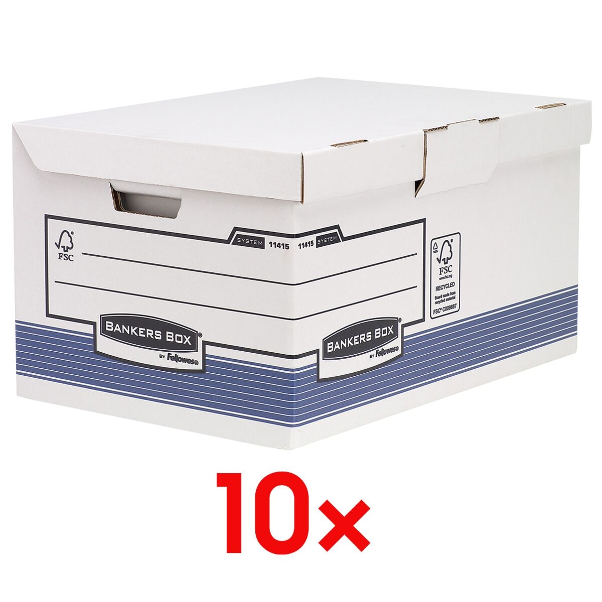 Bankers Box System 10 Klappdeckelboxen »Maxi« Bankers Box® System